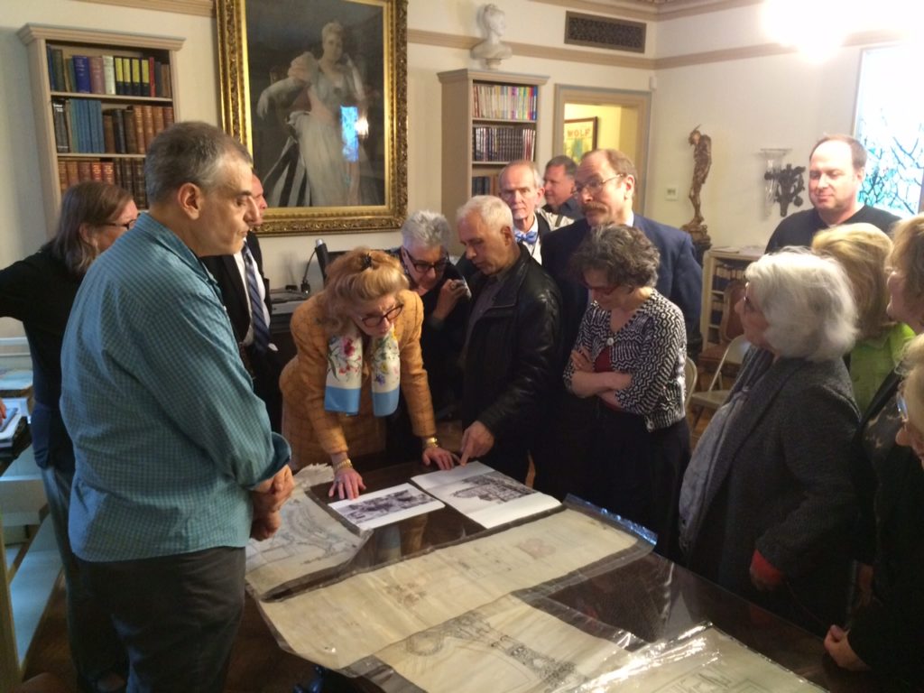 The Archive Project’s Stewardship Society tours the Shubert Archives - photo courtesy of the Archives Project.