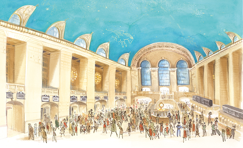 Panels from When Jackie Saved Grand Central | Photo courtesy of illustrator Alexandra Boiger